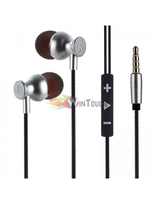MINGGE M10 High Quality Earphone Wired Control Sport Headphones Stereo Super Bass Head With MIC, Silver Αξεσουάρ